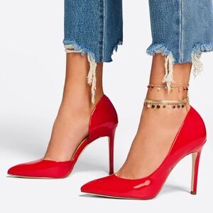 Jessica Simpson Prizma D'Orsay red patent pump
